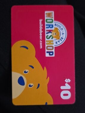 Build-A-Bear Pink and Yellow $10 Gift Card